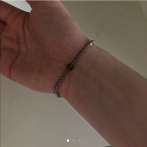 Stretch silver and gold beaded bracelet from MET